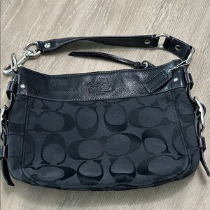 Coach Black Monogram Shoulder Bag